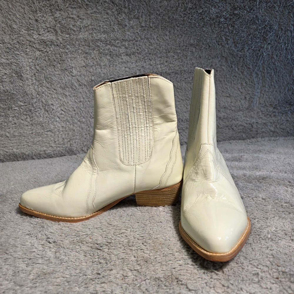 Free People Off-White Ankle Booties - Picture 4 of 7